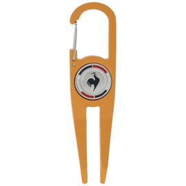 Coq Sportif QQBWJX01 Green Fork, Classic with Marker, Carabiner, Convenient to Carry Accessories, Golf, YL00 (Yellow)
