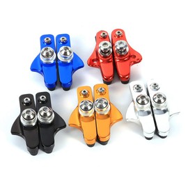 Brake Pads Bike,Road Brake Pad Blocks MTB BMX Mountain Bike V Brake Pads ycle Brake Blocks 2pcs,Aluminium Alloy Road Brake Shoes Drawer Style Brake Pads for Mountain Bike ycle Cycling(Red)