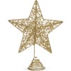 Gold Colour Glitter Tree Top Star - 15cm by Gisela Graham
