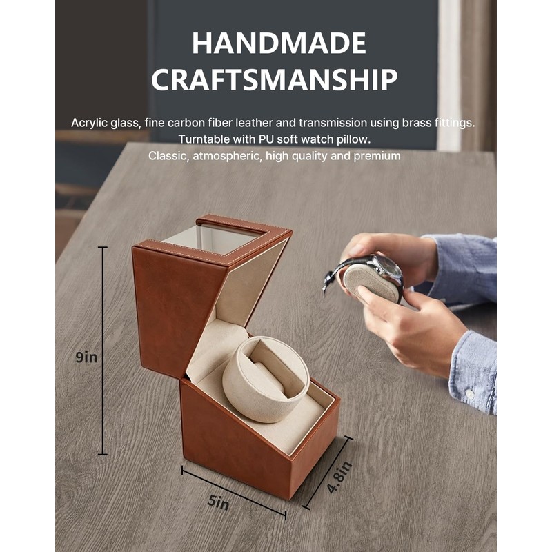 UnaMela Watch Winder for Automatic Watches: Automatic Single Watch Winder