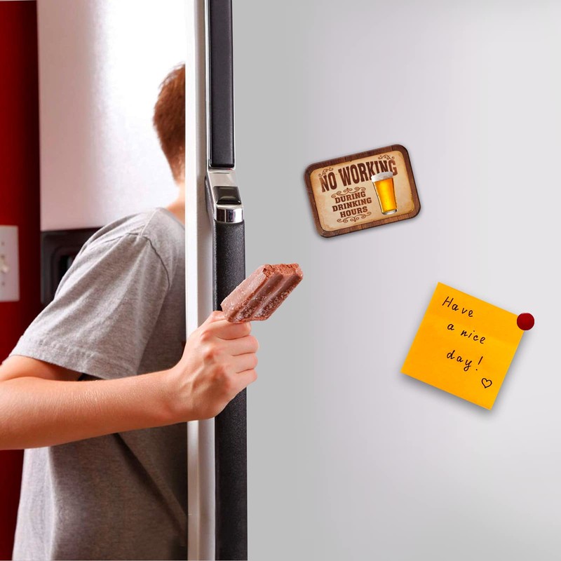 No Working During Drinking Hours Fridge Magnet (De)
