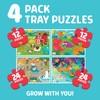 Chuckle & Roar Tray Puzzles 4 Pack Farm, Dinosaurs, Jungle,