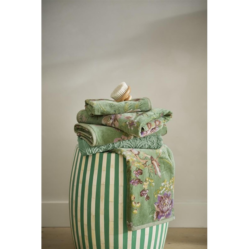 Pip Studio Secret Garden Shower Towel Green 70 x 140