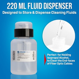 Jonard Tools FD-220 Fluid Dispenser for Isopropyl Alcohol and Other Cleaning Fluids, 220 ml