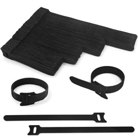 Velcro Tape 100 Pieces Reusable Velcro Cable Ties in 4 Different Lengths 200 mm/150 mm/120 mm/100 mm Velcro Cable Ties Velcro Fastener for Home Office Office