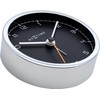 NexTime alarm clock, COMPANY ALARM very silent, black/metallic, ø 9
