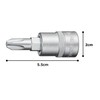 TONE Driver Bit Socket 3H-P4 Drive Angle 3/8" (+) No.