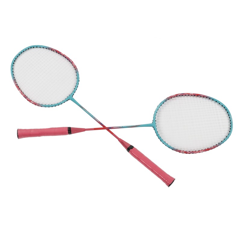 Badminton Racket Lightweight Portable Iron Alloy Frame Double Badminton Racquets