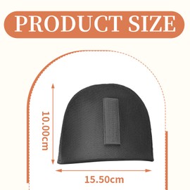 Hebterrka 1 Pair Shoulder Pads, 1.5 cm Thickness, Breathable Sponge Pads, Shoulder Strengthener for Blazer, Suit, T-Shirt, Sewing Accessories (Black)