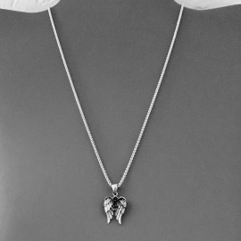 Feather Sterling Silver Small Angel Wings Necklace, Feather Necklace, Silver Necklace - 925 Sterling Silver, Silver, PENDANT ONLY