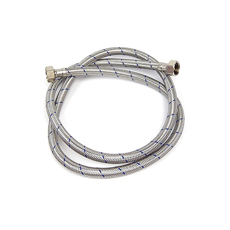 Pedicure Spa Chair Stainless Braided Hose (UPC) Hot or Cold
