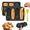 2 pcs Silicone Baguette Bread Pan Set, 4 Hole Non-Stick