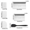 DBAILY Dough Card, Kitchen Scraper, Set of 6, Dough Scraper,