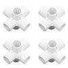10PCS PVC Plastic Pipe Connector 6 Way Corner Elbow Fittings