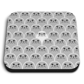 1 x Square MDF Fridge Magnet - Glasses Seal Illustration Student 36553