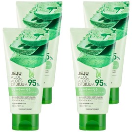 The Face Shop Fresh Jeju Aloe Soothing Gel, 300ml, 4 pieces / 더페이스샵 신선한 제주 알로에 수딩젤, 300ml, 4개