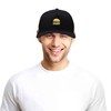 DALIX Cheeseburger Embroidered Snapback Flat Billed Hat in Black