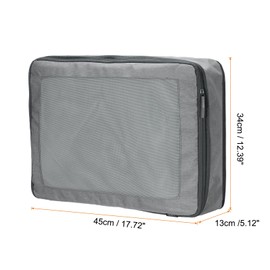 sourcing map Compression Packing Cube for Suitcases 45x34x13cm Lightweight Luggage Organizers Bag Travel Essentials Compression Bags for Carry on Suitcases, Grey