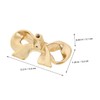 FELTECHELECTR 2pcs Brass Bow Handle Matte Cabinet Knob Covers Hinges
