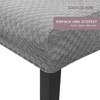 Scheffler-Home Stuhlhussen Emil Grau 2er Set Schachbrett Muster Karo 3D-Textur