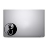 Yin Yang Horse Human Decal Notebook Car Laptop 5.5" (Black)