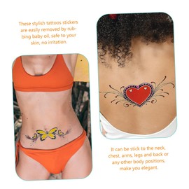 TOVINANNA 32sheets Temporary Butterfly Flower Stickers for Women Realistic Body Decals for Chest Arms Neck and Legs for Festivals Parties and Beach Events