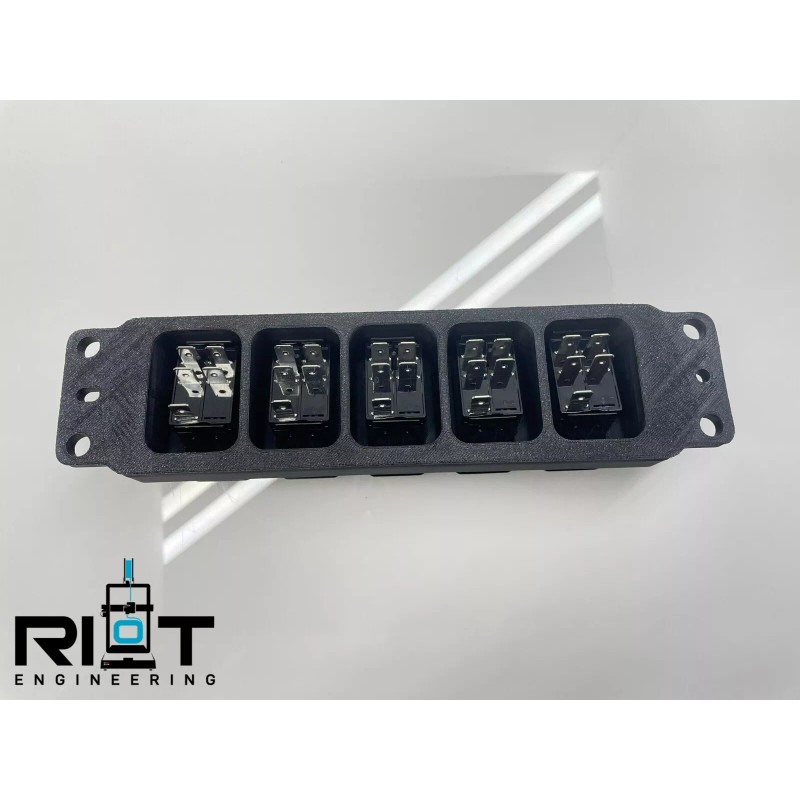 Riot Engineering 95-98 240sx Switch Panel - Red Toggle Switches