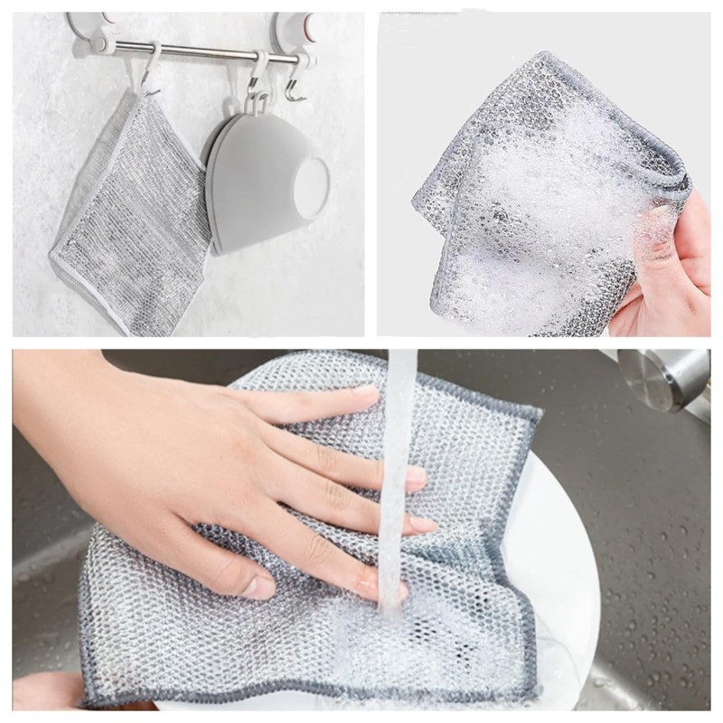 2024 New Multipurpose Wire Miracle Cleaning Cloths, 6 Pack Wire