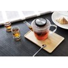 modernes Bambus Serviertablett rechteckig 25 x 17.5 cm für Tee