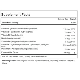ANDREW LESSMAN PS 100 Phosphatidyl Serine - 60 Capsules - Supports Brain and Nervous System, Memory, Cognitive Function. Essential for Neurotransmitter Production and Release. No Additives