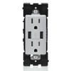 Leviton Pebble Grey USB Outlet Kit 15A Renu
