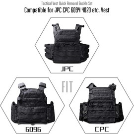 LIVANS Quick Release Buckle Set for Plate Carrier, Molle Side Belt Cummerbund, Fast Fit Buckle Assembly