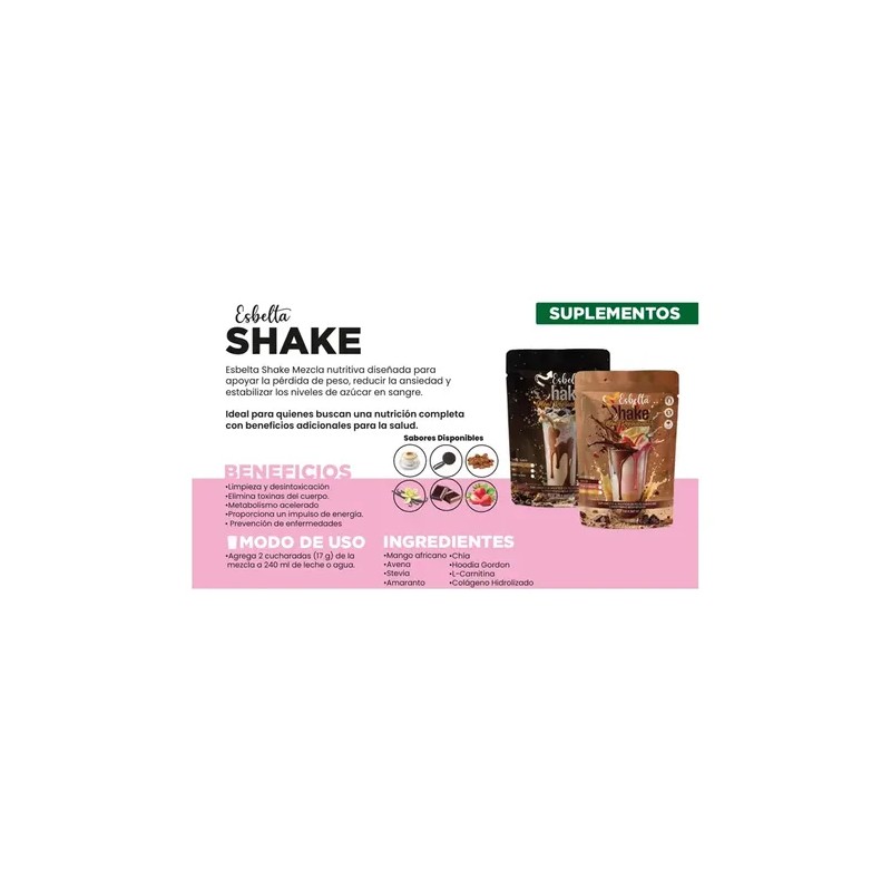 Esbelta Shake Sustituto De Comida Para Bajar De Peso