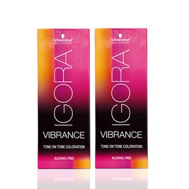 Igora Vibrance 3-0 Dark Brown Natural Demi-Permanent Tone on Tone Alcohol Free Liquid Hair Colors 60 ml each and M Hair Designs Tint Brush/Comb (Bundle 3 items)
