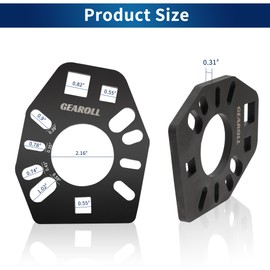 GEAROLL Stainless Steel Pinion Yoke Wrench Tool for Loosening Pinion Flange and Nuts, Fits for Most Sockets Extra 1/2" Hole Fits Most Sockets, Works with Various Styles of Yokes,Axles,Flanges