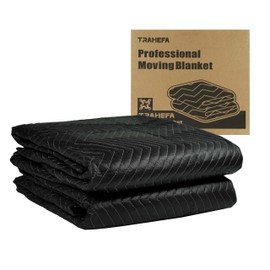 Trahefa (2 Pack) Moving Blanket 80 * 72 in, Furniture Blankets for Moving Quilted Packing Moving Blankets Heavy Duty Moving Pads (2pcs 80 * 72in)