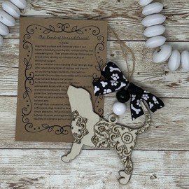 Bloodhound Ornament | Handcrafted Wooden Dog Gift Keepsake | Rainbow Bridge Memorial Carved Design