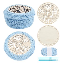 FREEBLOSS Crochet Set Crochet Basket Kit Crochet Starter Kit with Instruction Crochet Storage Crochet Kit for Beginners Adults