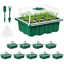 Genérico Bandeja De Plántulas,Suministros De Jardinería Propagación Reutilizables,Bandejas Semillero Plugs para El Crecimiento Cultivo Germinación Trasplante Flores Y Verduras Y Orquídeas