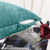 BRAWARM Chenille Throw Pillow Covers 18x18 Inches - Pack of