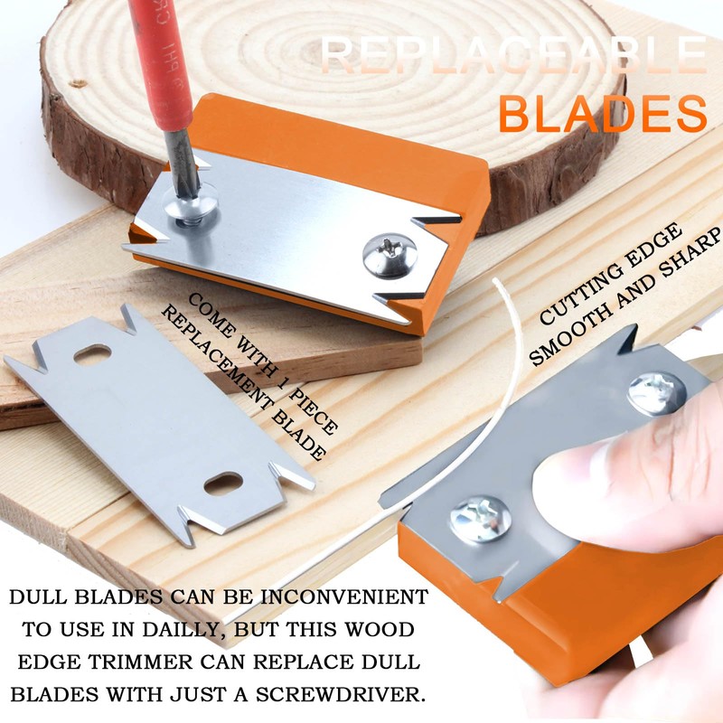 JONMON Woodworking Edge Trimmer, Mini Edge Planer Bander with Replaceable