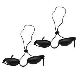 Solarium Glasses UV Protection Pack of 2 Solarium Safety Glasses Red Light Lamp Protection Eye Patch Infrared LED UV Protective Glasses Eye Protection Solarium Glasses Red Light Glasses Sun Bench