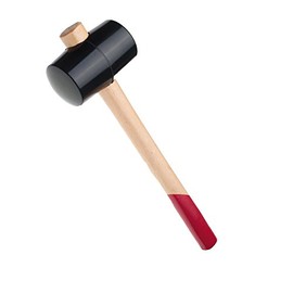 Ruthe 3006560119 Rubber Mallet with Ash Handle, Multi-Colour, Size 2
