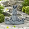 Pujipu Meditating Rabbit Statue Buddha, Zen Rabbit, Zen Garden Rabbit