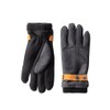 camel active Men's Wool Effect Leather Strap Gloves, black