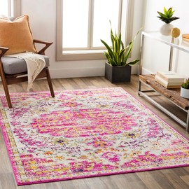 Livabliss Covenhill Vintage Medallion Area Rug, 7'10" x 10', Pink