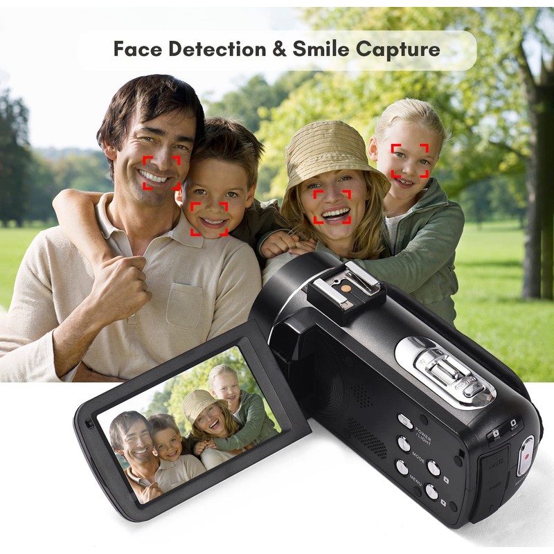 Andoer 2.7K Digital Video Camera Camcorder Recorder DV 48MP 16X