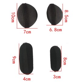 4 Pcs Black Volume Hair Base Styling Insert Tool Hair Clip Padding Updo Hair Maker Accessories for Women Girls