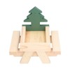 Squirrel Picnic Table Wooden Funny Squirrel Feeder with Corn Cob