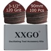 XXGO 100 Pcs 120 Grits 3-1/2 Inch 90mm Triangular Hook